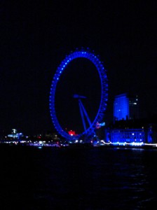 The London eye. Looks better at night.